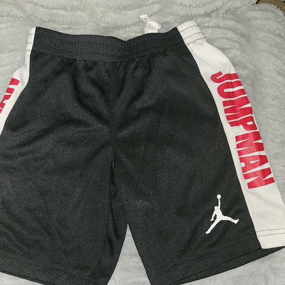 Jordan Black and White Jumpman Shorts - Preschool- No Pockets